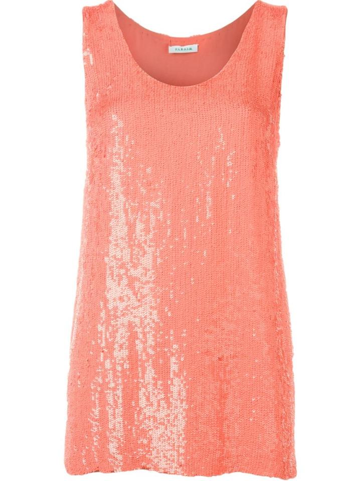 P.a.r.o.s.h. Long Sequined Tank Top, Women's, Size: Small, Yellow/orange, Viscose/pvc