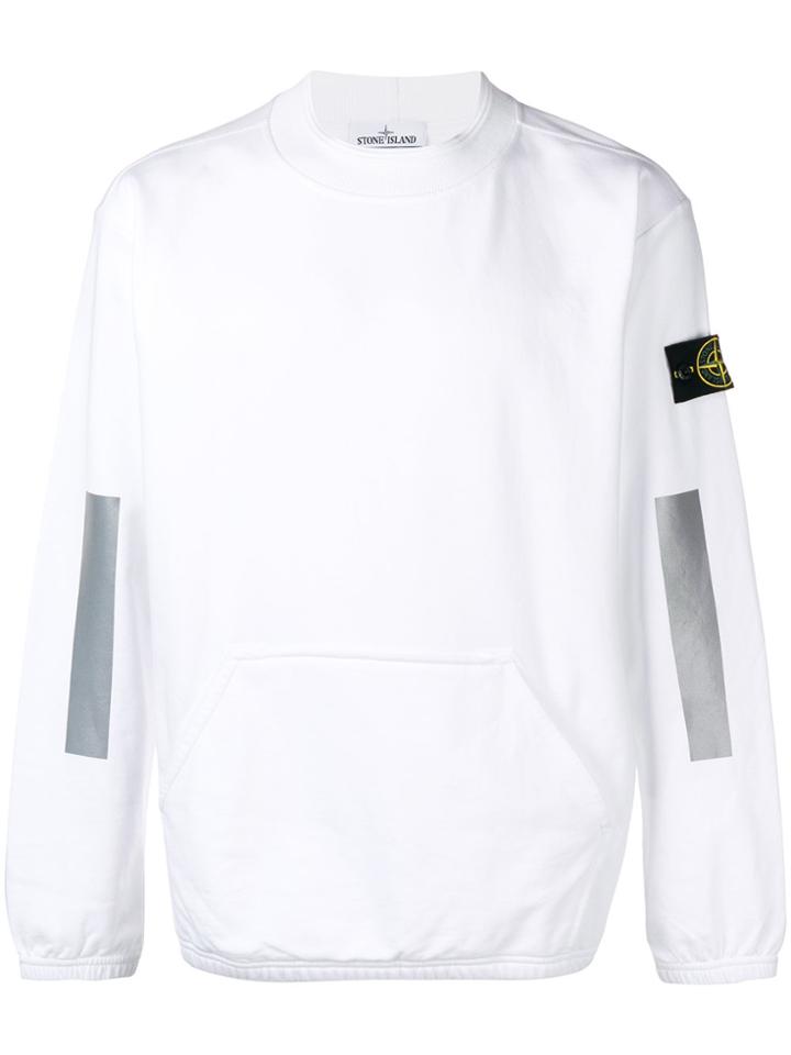 Stone Island Ribbed Neck Sweatshirt - White