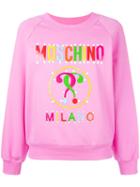 Moschino - Logo Front Sweatshirt - Women - Cotton/other Fibers - 40, Pink/purple, Cotton/other Fibers