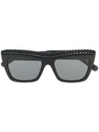 Stella Mccartney Eyewear Square Falabella Sunglasses - Black