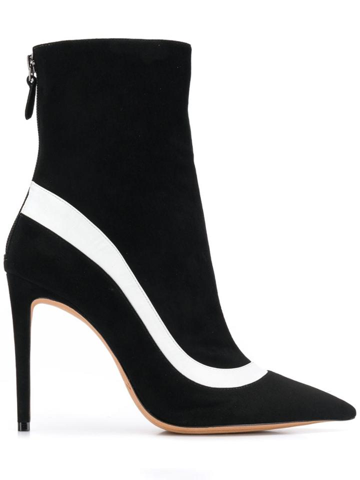 Alexandre Birman Striped Detail Sock Boots - Black