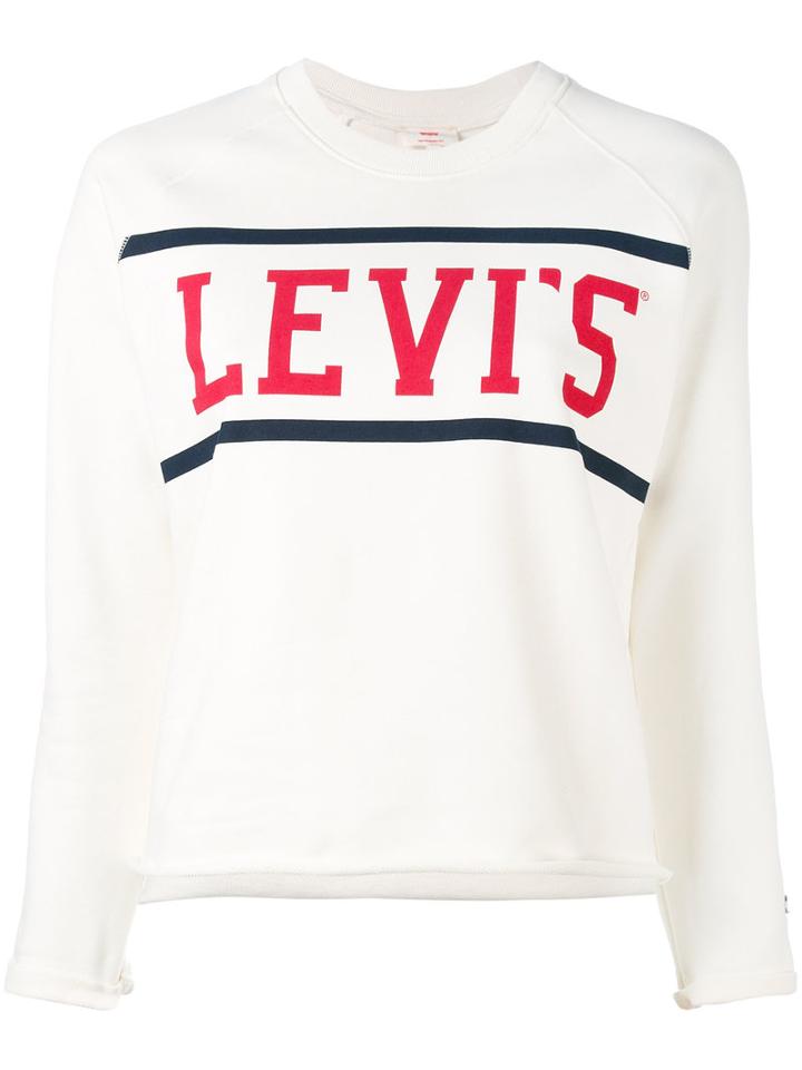 Levi's - Logo Print Sweatshirt - Women - Cotton - S, Nude/neutrals, Cotton