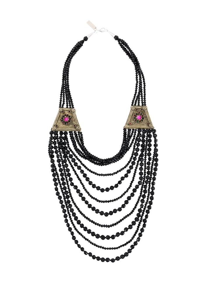 Night Market Beaded Necklace - Black