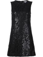 Diane Von Furstenberg Sequinned Lace Shift Dress, Women's, Size: 0, Black, Nylon/polyester/spandex/elastane