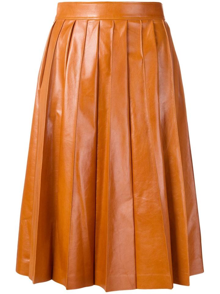Bottega Veneta Skirt Shiny Vintage Lamb - Orange