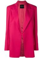 Erika Cavallini Classic Long Blazer - Pink & Purple
