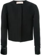 Marni - Round Neck Blazer - Women - Cotton - 42, Women's, Black, Cotton