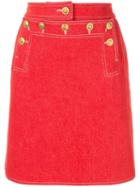 Chanel Pre-owned Cc Logos Skirt - Red