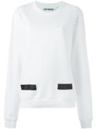 Off-white Contrast Print Sweatshirt, Women's, Size: Xs, White, Cotton