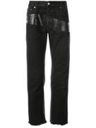 Helmut Lang Pre-owned 1997 Varnished Stripe Trousers - Black