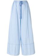 Fendi Wide-leg Striped Trousers - Blue