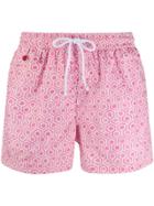 Kiton Printed Swim Shorts - Pink