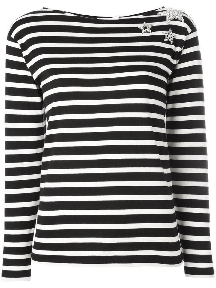 Saint Laurent - Star Detail Sweater - Women - Cotton - L, Black, Cotton