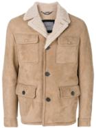 Lanvin Short Shearling Coat - Nude & Neutrals