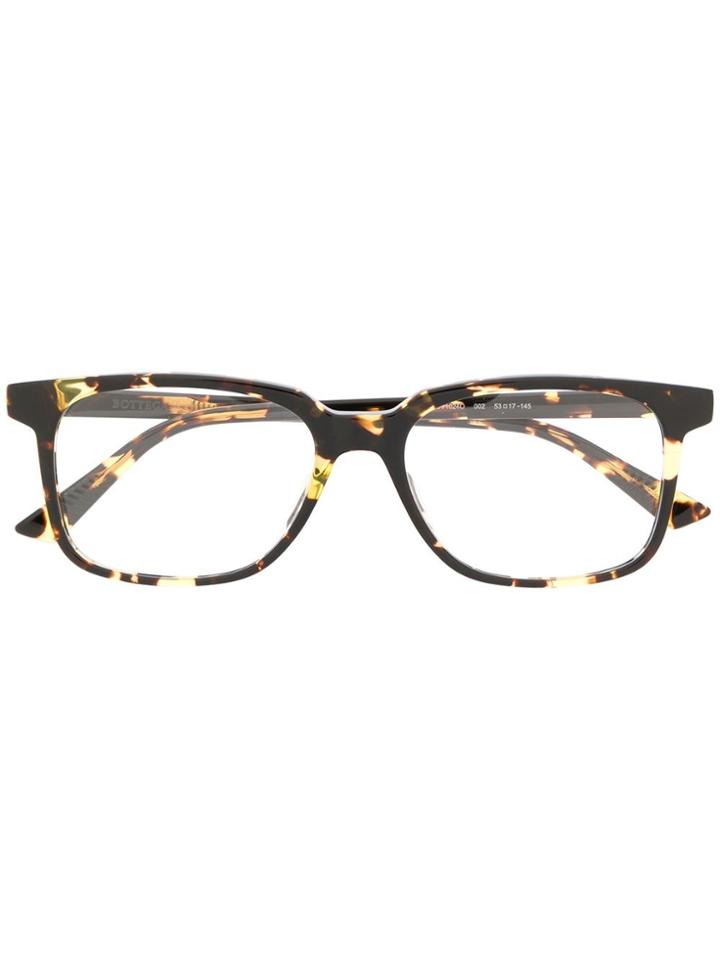 Bottega Veneta Eyewear Tortoiseshell Square-frame Glasses - Black