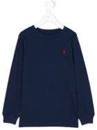 Ralph Lauren Kids - Logo Long Sleeve T-shirt - Kids - Cotton - 3 Yrs, Blue