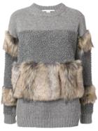 Stella Mccartney Fur Free Knit Sweater - Grey