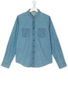 Zadig & Voltaire Kids Logo Printed Denim Shirt - Blue