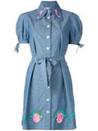 Olympia Le-tan Masters Mistress Shirt Dress, Women's, Size: 34, Blue, Cotton