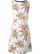 Fausto Puglisi Sun Print Sleeveless Dress, Women's, Size: 42, White, Polyester/spandex/elastane/viscose