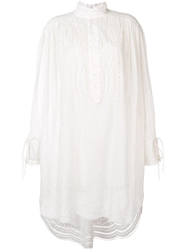 Zadig & Voltaire Fashion Show Talio Embroidered Dress - White