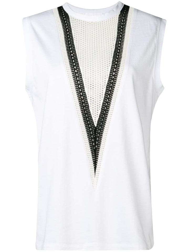 Helmut Lang Open-knit Panelled Tank Top - White