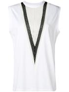Helmut Lang Open-knit Panelled Tank Top - White