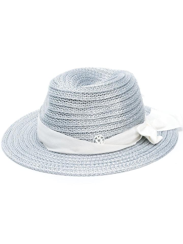 Maison Michel Ribbon Hat - Silver