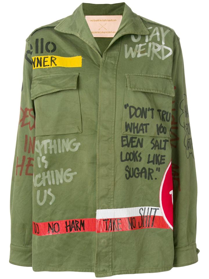 Night Market Boxy Military Jacket - Green