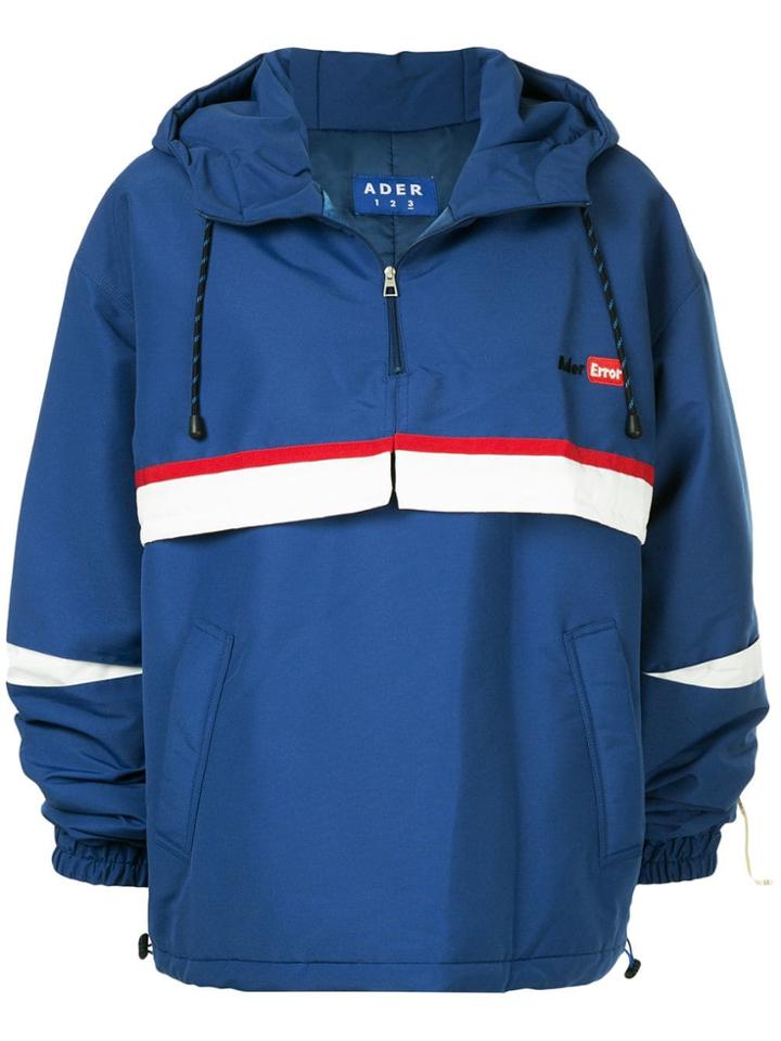 Ader Error Tech Logo Hoodie - Blue