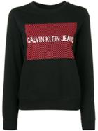 Calvin Klein Jeans Logo Stars Print Sweatshirt - Black