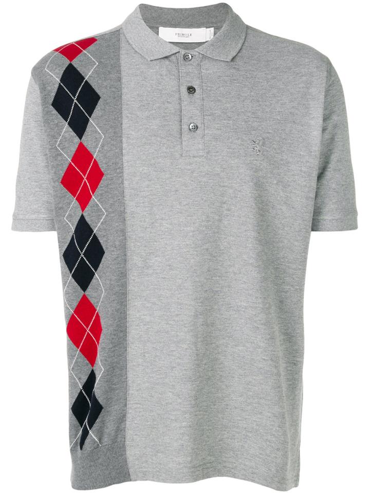 Pringle Of Scotland Argyle Polo Shirt - Grey