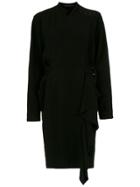 Andrea Marques Ruffled Wrap Style Dress - Black