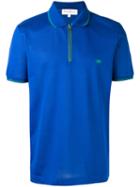 Salvatore Ferragamo Zip Polo Shirt, Men's, Size: Small, Blue, Cotton