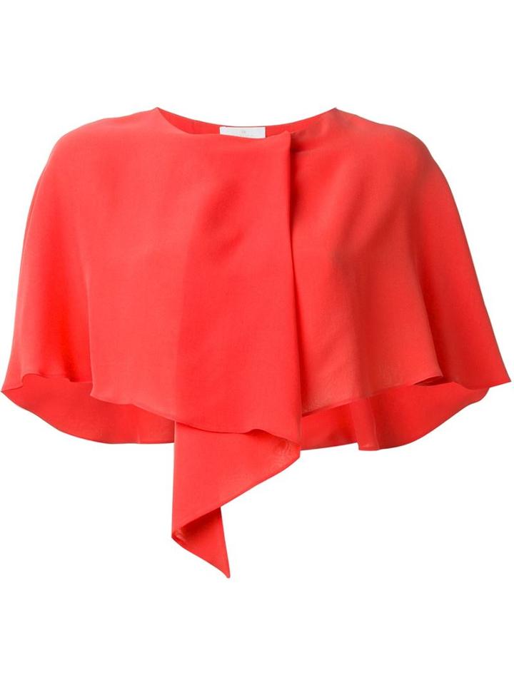 Capucci Shrug Top, Women's, Size: 44, Red, Silk