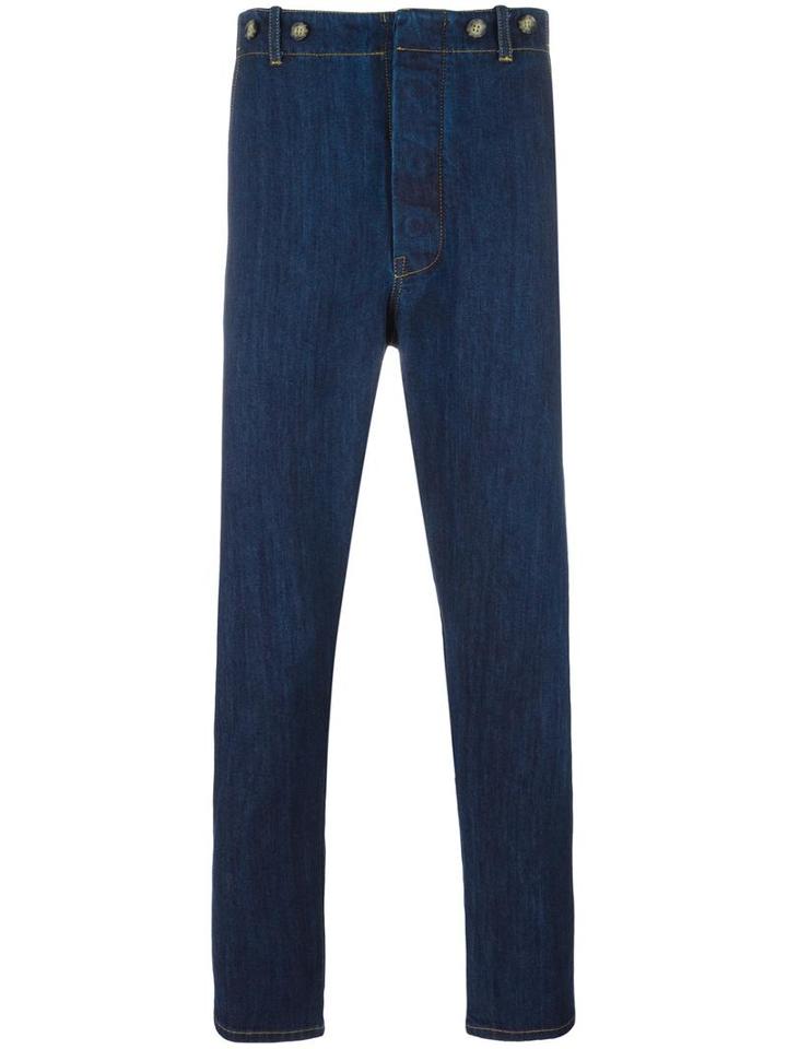 Ermanno Gallamini Straight Jeans, Men's, Size: Large, Blue, Cotton