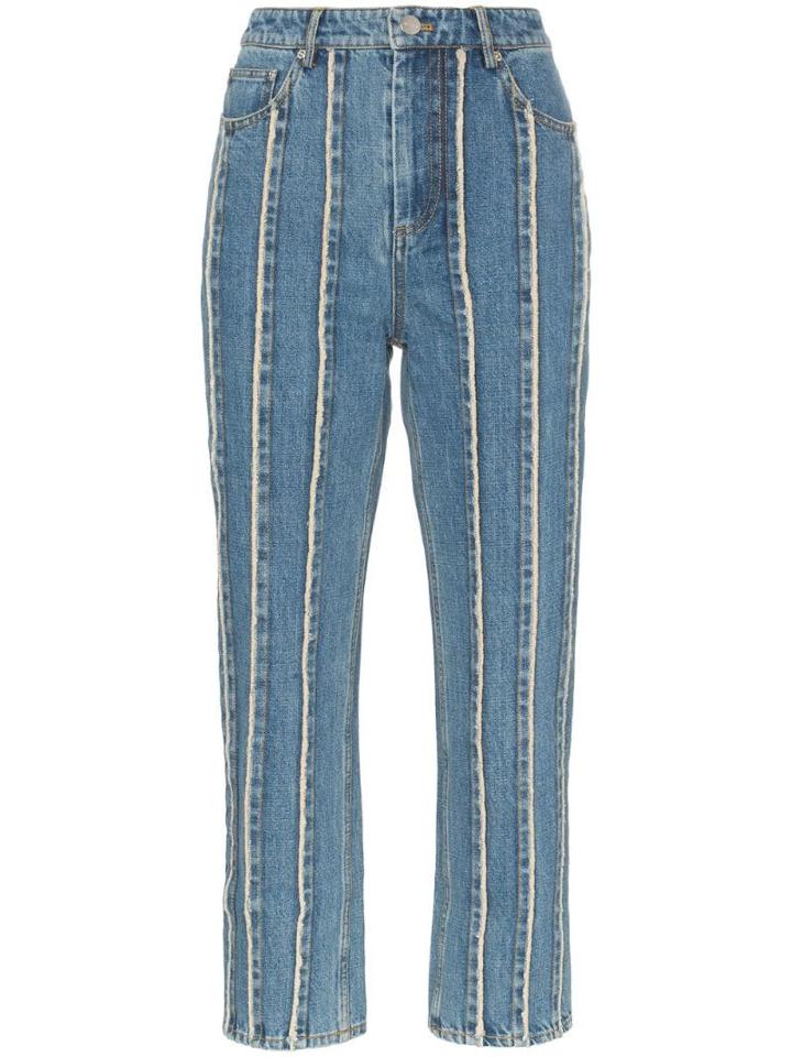 Xu Zhi Exposed Seam Straight-leg Jeans - Blue