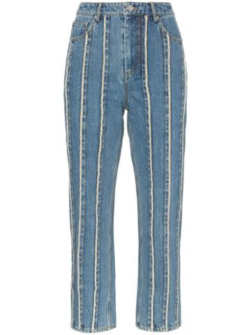 Xu Zhi Exposed Seam Straight-leg Jeans - Blue