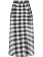 Ports 1961 Gingham Midi Skirt - Black