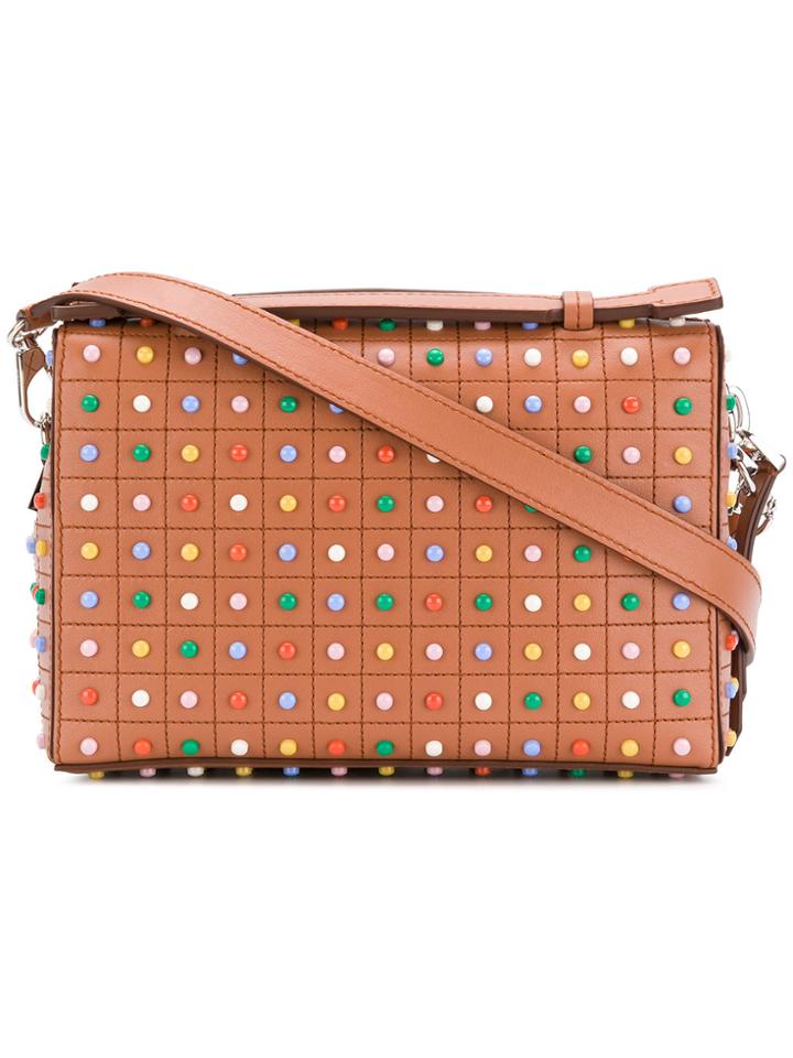 Tod's Mini Gommino Rainbow Studded Crossbody Bag - Brown