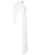 Seen Users Asymmetric Draped Top - White