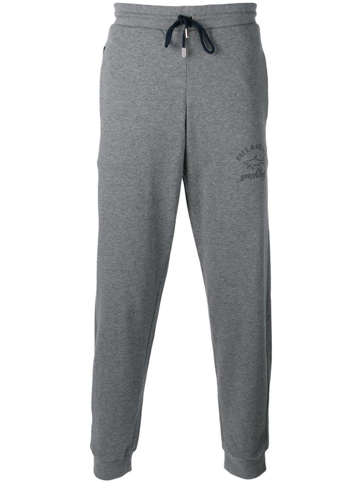 Paul & Shark Logo Print Joggers - Grey