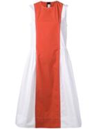 Marni Contrast Panel Flared Dress - Orange