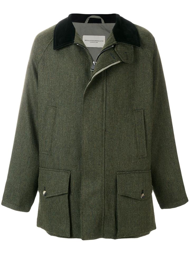 Holland & Holland Herringbone Coat - Green