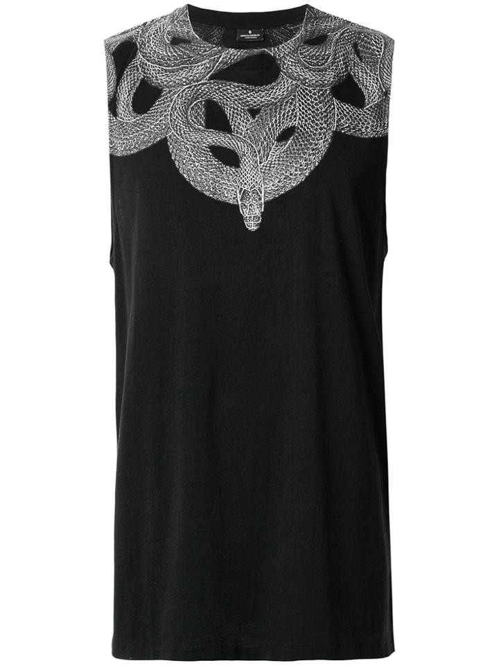 Marcelo Burlon County Of Milan Snake Print Tank Top - Black