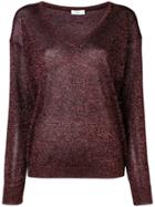 Closed Glitter Sweater - Red