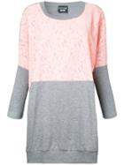 Contrast Sweatshirt - Women - Cotton - 46, Grey, Cotton, Boutique Moschino