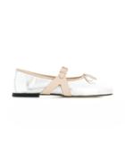 Giambattista Valli Metallic Buckle Ballerina Shoes - Grey
