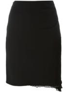 Romeo Gigli Pre-owned Ruffled Hem Skirt - Black