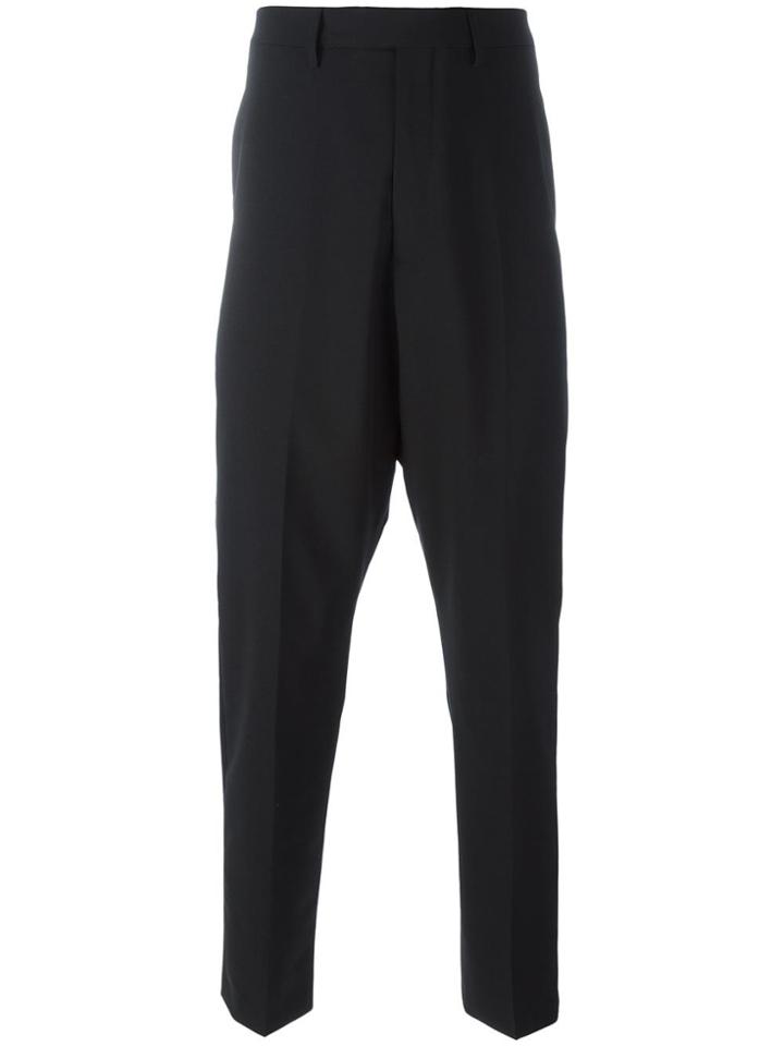 Rick Owens Drop-crotch Tailored Trousers - Black